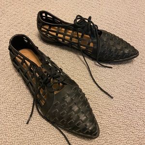 Black Cut-Out Oxfords